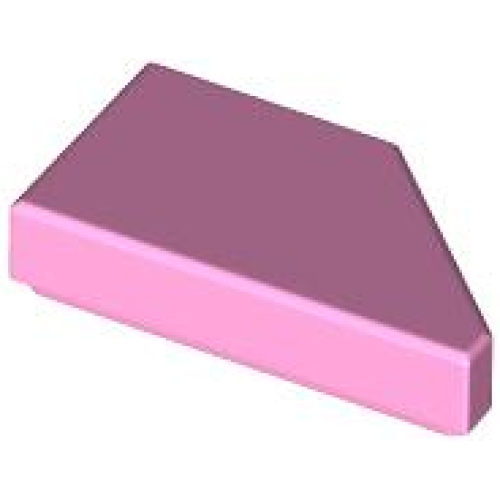 Деталь LEGO 5091 Tile, Modified 1 x 2 Wedge Left - Bright Pink