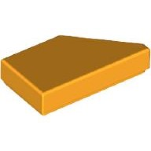 Деталь LEGO 5091 Tile, Modified 1 x 2 Wedge Left - Bright Light Orange
