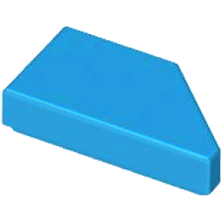 Tile, Modified 1 x 2 Wedge Left - Dark Azure