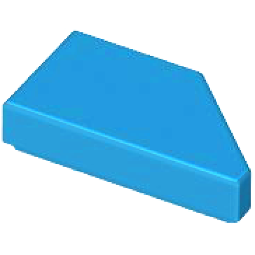 Деталь LEGO 5091 Tile, Modified 1 x 2 Wedge Left - Dark Azure