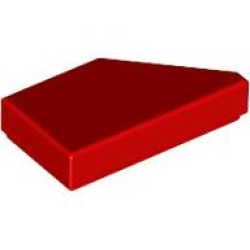Tile, Modified 1 x 2 Wedge Left - Red