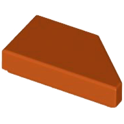 Tile, Modified 1 x 2 Wedge Left - Dark Orange
