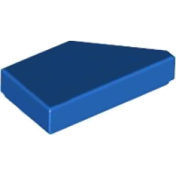 Tile, Modified 1 x 2 Wedge Left - Blue