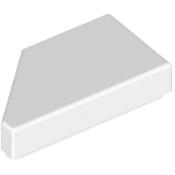 Tile, Modified 1 x 2 Wedge Right - White