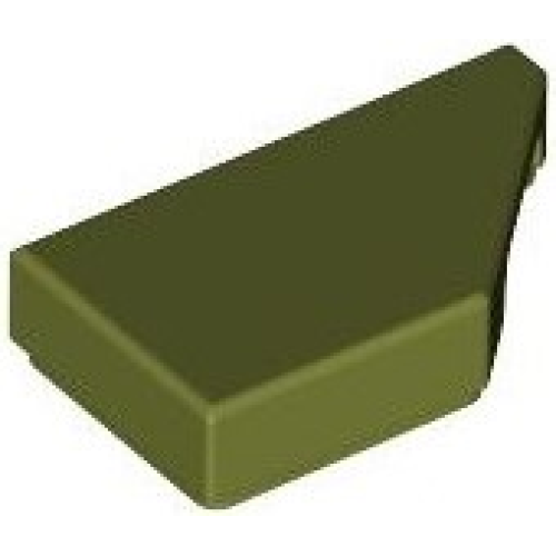 Деталь LEGO 5092 Tile, Modified 1 x 2 Wedge Right - Olive Green
