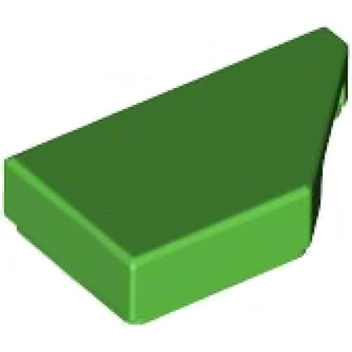Деталь LEGO 5092 Tile, Modified 1 x 2 Wedge Right - Bright Green