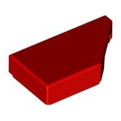 Tile, Modified 1 x 2 Wedge Right - Red