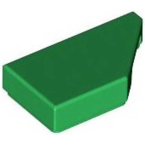 Деталь LEGO 5092 Tile, Modified 1 x 2 Wedge Right - Green