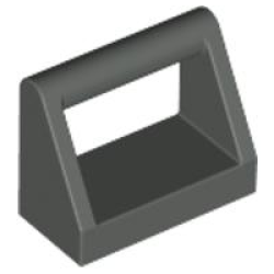 Tile, Modified 1 x 2 with Bar Handle - Dark Gray