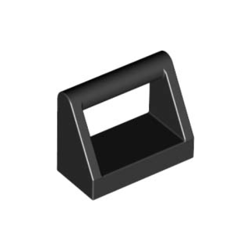 Деталь LEGO 2432 Tile, Modified 1 x 2 with Bar Handle - Black