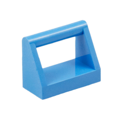 Tile, Modified 1 x 2 with Bar Handle - Medium Blue