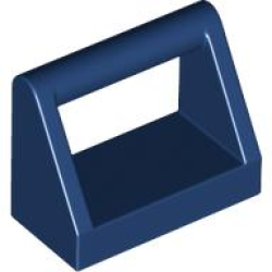 Tile, Modified 1 x 2 with Bar Handle - Dark Blue