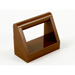 Tile, Modified 1 x 2 with Bar Handle - Brown