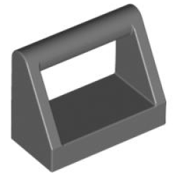 Tile, Modified 1 x 2 with Bar Handle - Dark Bluish Gray