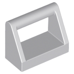 Tile, Modified 1 x 2 with Bar Handle - Light Bluish Gray