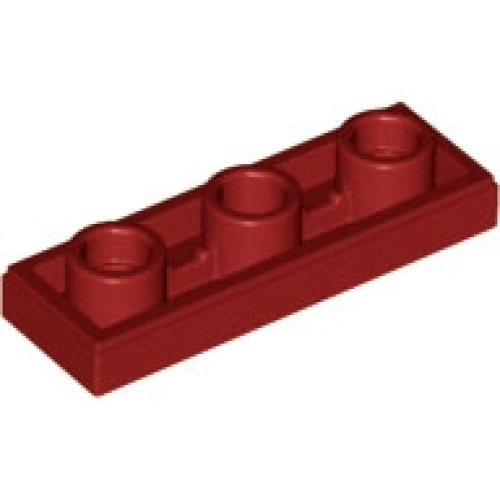 Деталь LEGO 35459 Tile, Modified 1 x 3 Inverted with Hole - Dark Red