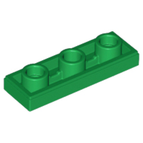 Деталь LEGO 35459 Tile, Modified 1 x 3 Inverted with Hole - Green