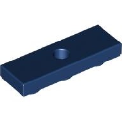 Tile, Modified 1 x 3 Inverted with Hole - Dark Blue