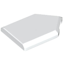 Tile, Modified 2 x 3 Pentagonal - White Tile, Modified 2 x 3 Pentagonal - White