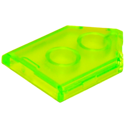 Tile, Modified 2 x 3 Pentagonal - Trans-Bright Green Tile, Modified 2 x 3 Pentagonal - Trans-Bright Green