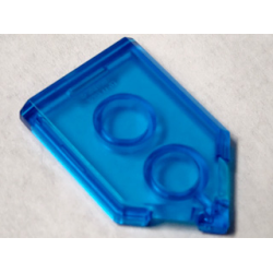 Tile, Modified 2 x 3 Pentagonal - Trans-Dark Blue Tile, Modified 2 x 3 Pentagonal - Trans-Dark Blue