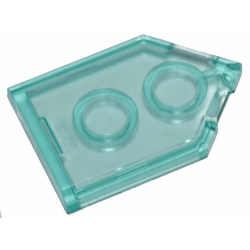 Tile, Modified 2 x 3 Pentagonal - Trans-Light Blue Tile, Modified 2 x 3 Pentagonal - Trans-Light Blue