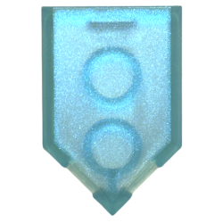 Tile, Modified 2 x 3 Pentagonal - Satin Trans-Light Blue Tile, Modified 2 x 3 Pentagonal - Satin Trans-Light Blue