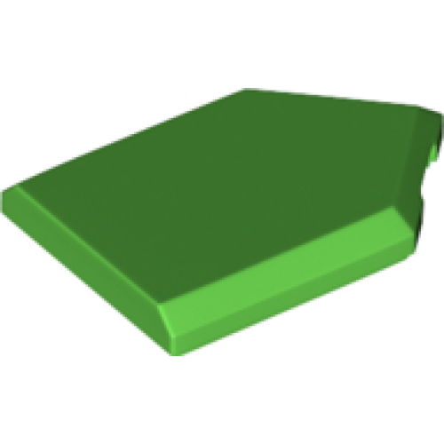 Деталь LEGO 22385 Tile, Modified 2 x 3 Pentagonal - Bright Green
