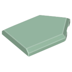 Tile, Modified 2 x 3 Pentagonal - Sand Green Tile, Modified 2 x 3 Pentagonal - Sand Green