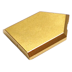 Tile, Modified 2 x 3 Pentagonal - Metallic Gold Tile, Modified 2 x 3 Pentagonal - Metallic Gold