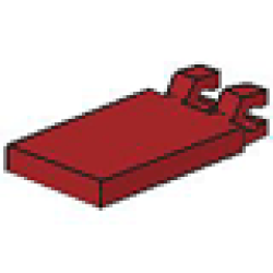 Tile, Modified 2 x 3 with 2 Clips (Undetermined Type) - Dark Red Tile, Modified 2 x 3 with 2 Clips (Undetermined Type) - Dark Red
