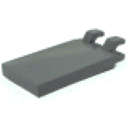 Tile, Modified 2 x 3 with 2 Clips (Undetermined Type) - Dark Bluish Gray Tile, Modified 2 x 3 with 2 Clips (Undetermined Type) - Dark Bluish Gray