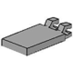 Tile, Modified 2 x 3 with 2 Clips (Undetermined Type) - Light Gray Tile, Modified 2 x 3 with 2 Clips (Undetermined Type) - Light Gray