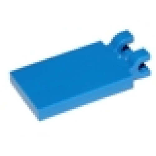 Деталь LEGO 30350c Tile, Modified 2 x 3 with 2 U Clips - Blue