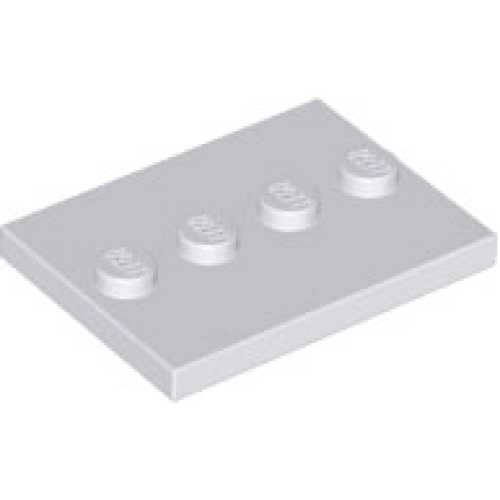 Деталь LEGO 88646 Tile, Modified 3 x 4 with 4 Studs in Center - Light Bluish Gray