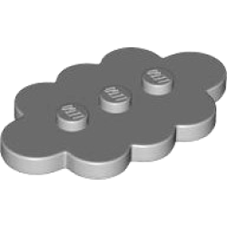 Tile, Modified 3 x 5 Cloud - Light Bluish Gray Tile, Modified 3 x 5 Cloud - Light Bluish Gray