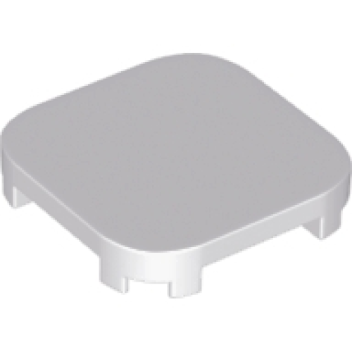 Деталь LEGO 68869 Tile, Modified 4 x 4 with Rounded Corners and 4 Feet - Light Bluish Gray