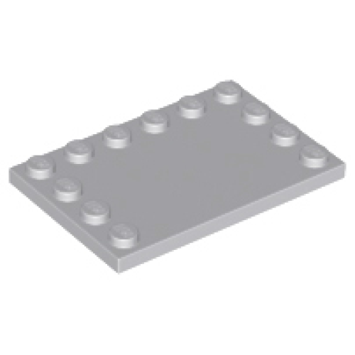 Деталь LEGO 6180 Tile, Modified 4 x 6 with Studs on Edges - Light Bluish Gray
