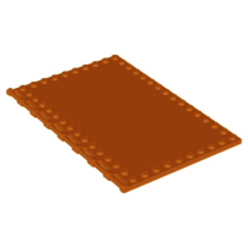 Деталь LEGO 69934 Tile, Modified 10 x 16 with Studs on Edges and Bar Handles - Dark Orange