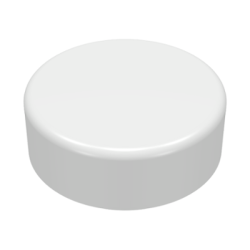 Tile, Round 1 x 1 - White