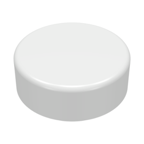 Деталь LEGO 98138 Tile, Round 1 x 1 - White