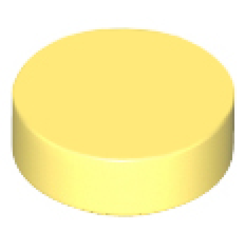 Деталь LEGO 98138 Tile, Round 1 x 1 - Bright Light Yellow