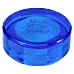 Tile, Round 1 x 1 - Trans-Dark Blue