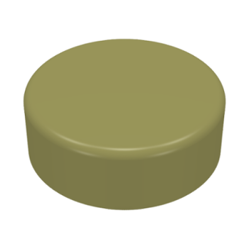 Деталь LEGO 98138 Tile, Round 1 x 1 - Olive Green