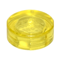 Tile, Round 1 x 1 - Trans-Yellow