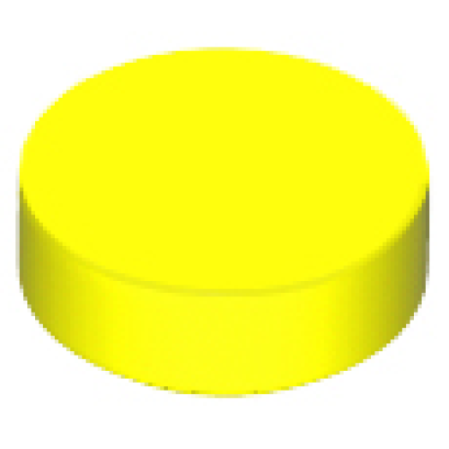 Деталь LEGO 98138 Tile, Round 1 x 1 - Neon Yellow