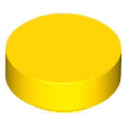 Tile, Round 1 x 1 - Yellow