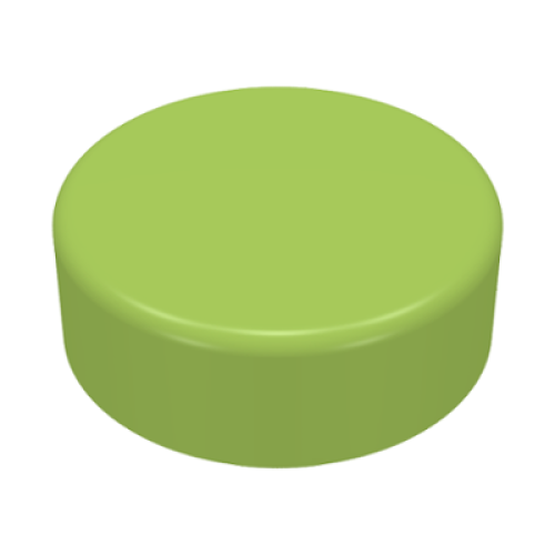 Деталь LEGO 98138 Tile, Round 1 x 1 - Lime