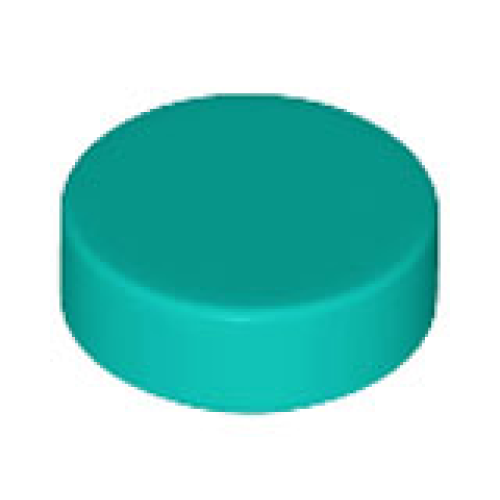 Деталь LEGO 98138 Tile, Round 1 x 1 - Dark Turquoise