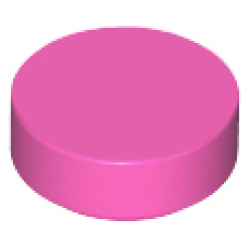 Tile, Round 1 x 1 - Dark Pink